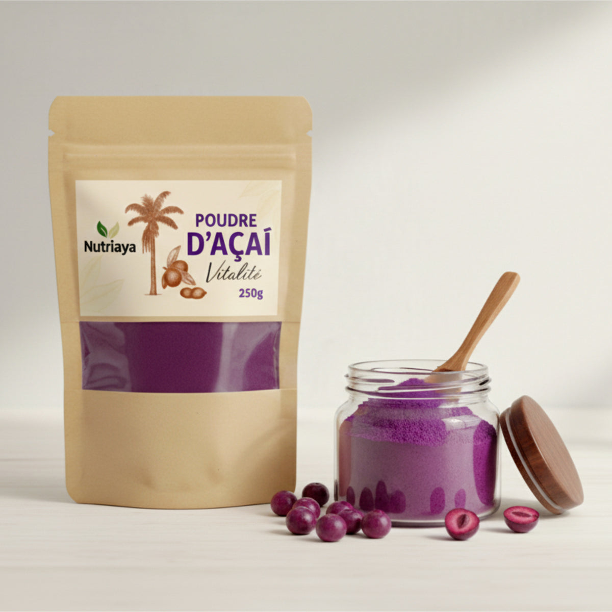 Poudre d'Açaï Bio - Riche en Antioxydants Naturels