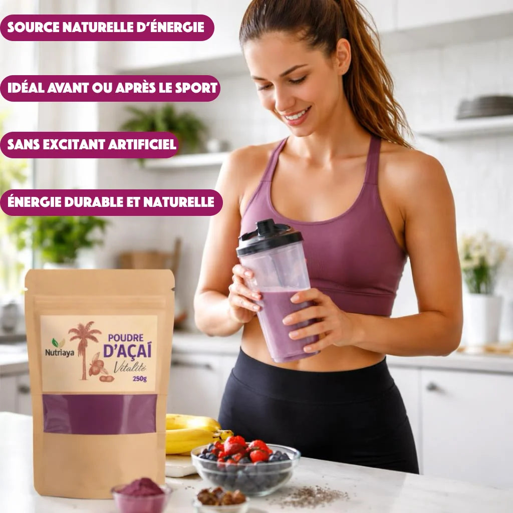 Poudre d'Açaï Bio - Riche en Antioxydants Naturels