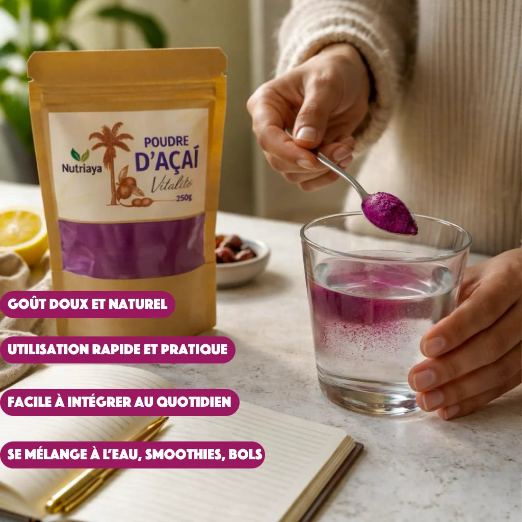 Poudre d'Açaï Bio - Riche en Antioxydants Naturels