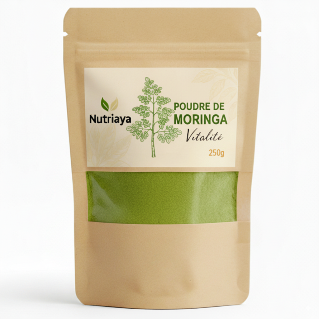 Poudre de Moringa Bio Pure - Feuilles Séchées Riches en Nutriments