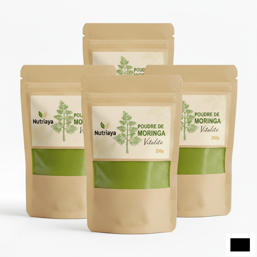 Poudre de Moringa Bio Pure - Feuilles Séchées Riches en Nutriments