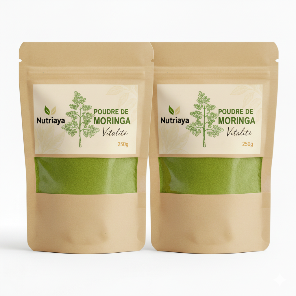 Poudre de Moringa Bio Pure - Feuilles Séchées Riches en Nutriments